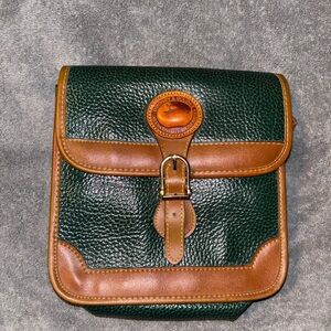 Dooney & Bourke Green and Brown Leather Men's Bag